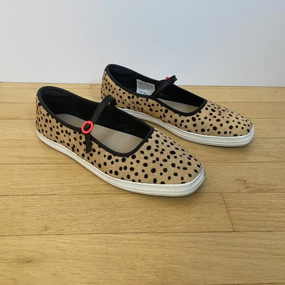 Keds mary jane flats - animal print on real cow hair fur Women's size 8.5 medium - Picture 4 of 7